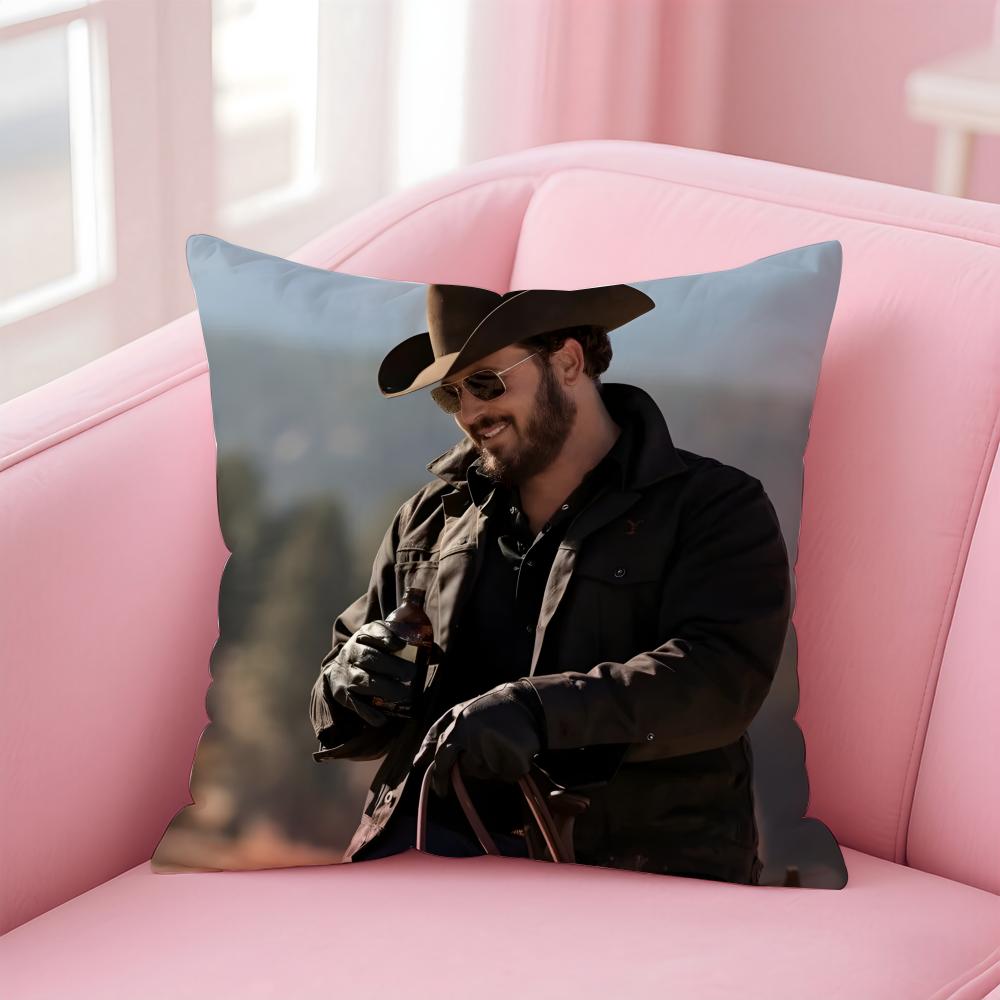 JJohn Dutton Cushion Cover Pillow Case Soft Friendly Fabric Concealed Zipper