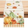 Bonhause Fall Pumpkins Maple Leaves Table Runner 13x72 Inch Orange Buffalo Plaid Autumn Thanksgiving Kitchen Dinning Table Decoration for Indoor