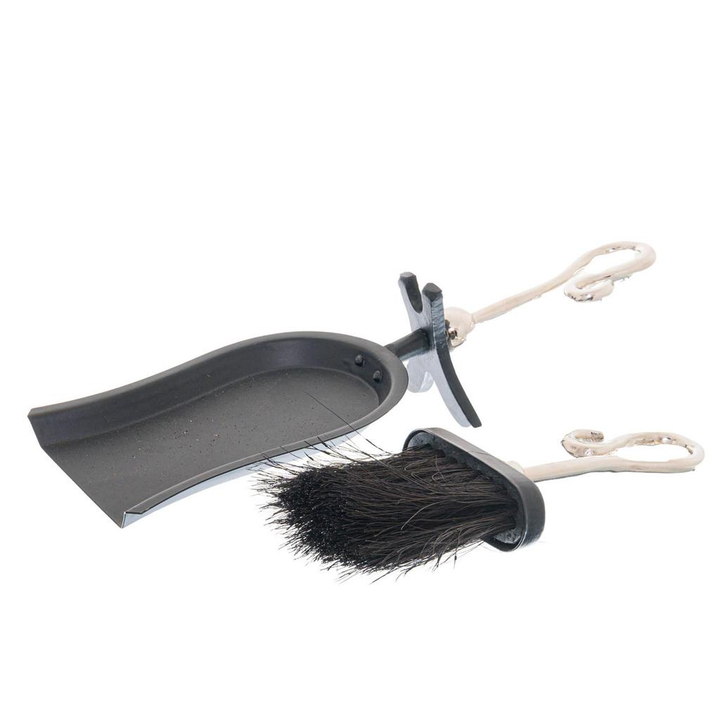 Hill Interiors Chrome Crook Handle Hearth Tidy