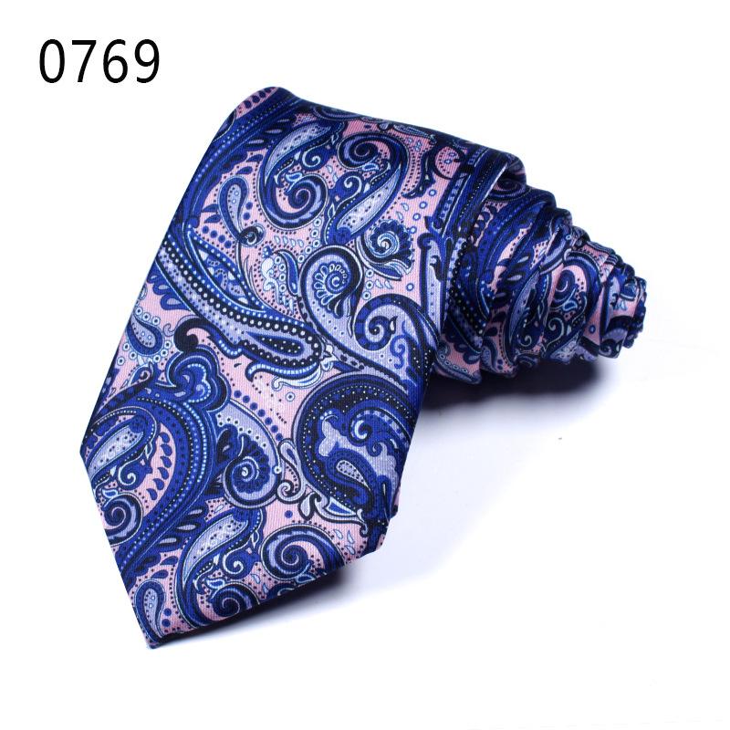 Cravată cu flori de caju Mătase imitație Cravată pentru bărbați Mătase poliester Cravată imprimată