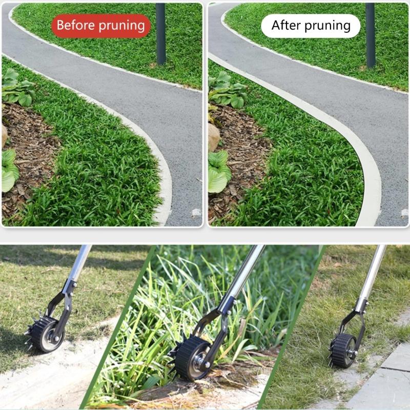 Strong Manual Lawn Edger With Wheels For Simple Grass Edge Maintenance In Gardens