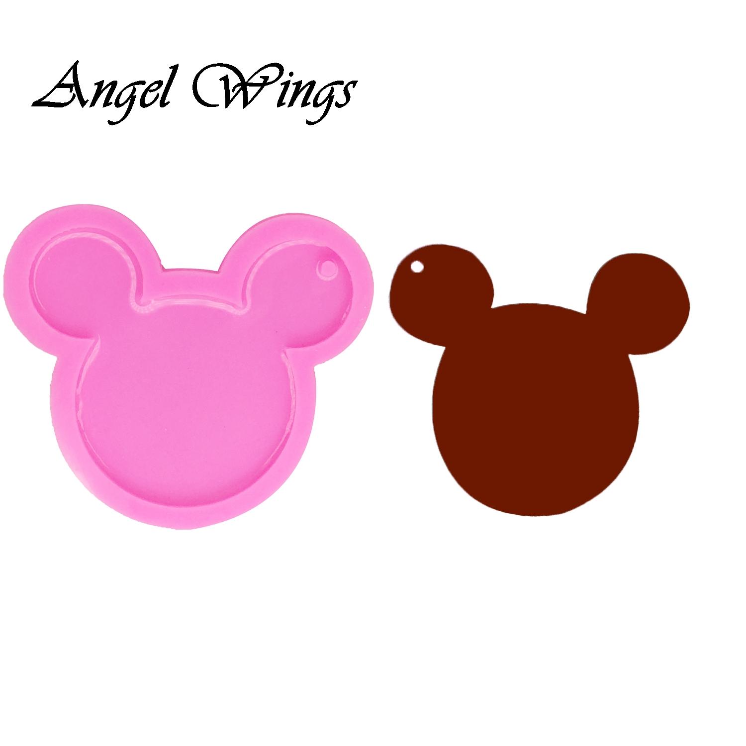 Silicone Coffee Cup Mouse Head Keychains Mold for DIY Epoxy Resin Craft Phone Grip Ice Cream Molds, Chocolate Cake Molds DY0055