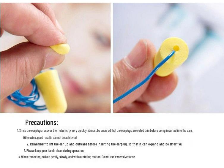 Silicone Sponge Earplugs (5 Pairs) for Noise Reduction and Isolation - Ideal for Work, Sleep, and Travel