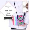 Crossbody Embroidered Womens Ethnic Canvas Handbag With Double Layer For Phone And Coins