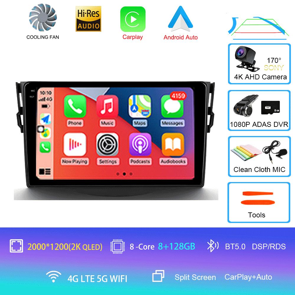 For Toyota RAV4 Rav 4 2005 - 2013 Car Radio Android 14 Carplay Multimedia navigation video DVD Autoradio Stereo 2din 4G+BT GPS