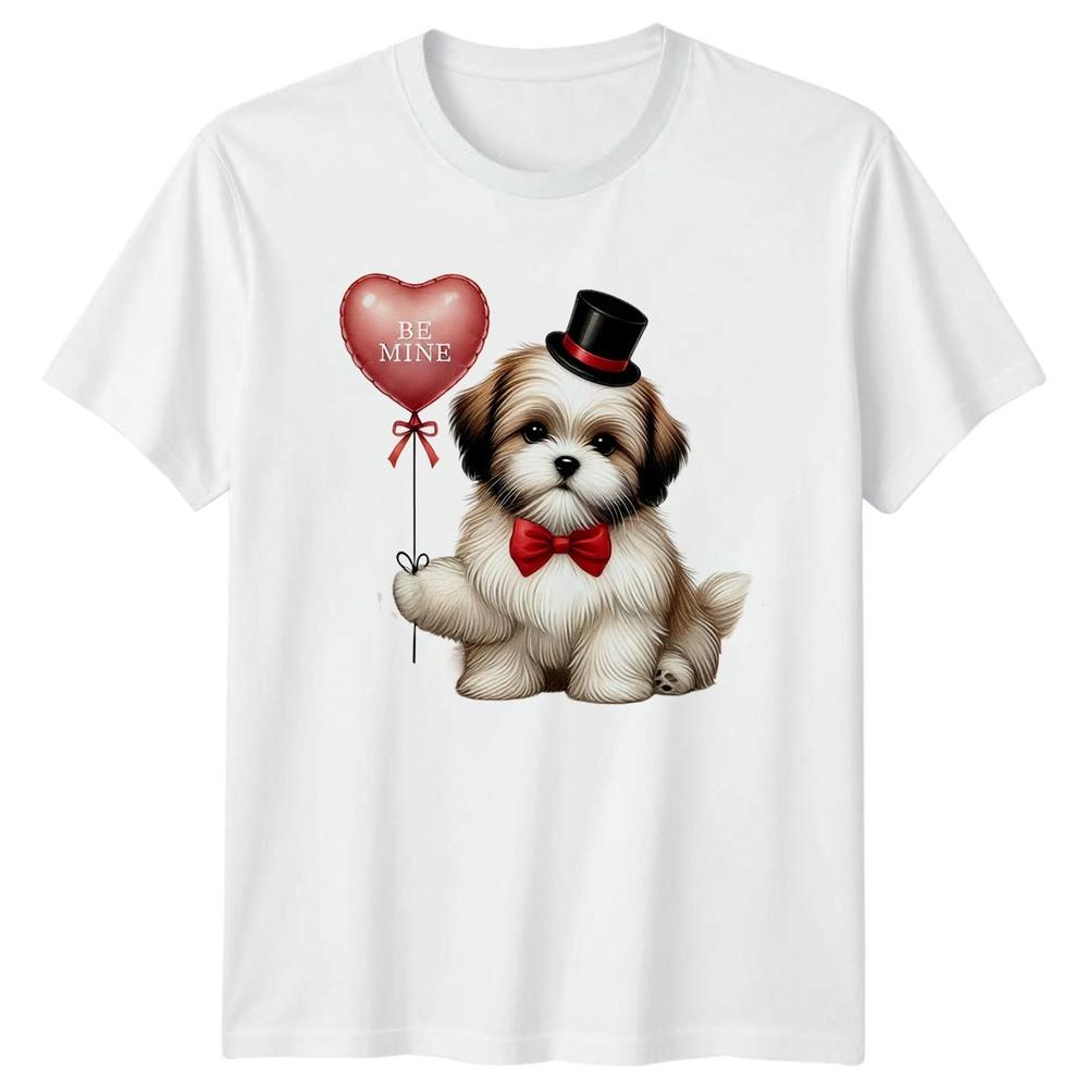 Be Mine Puppy Valentines Day Unisexs TShirt Unisexs Tee Graphic Top S