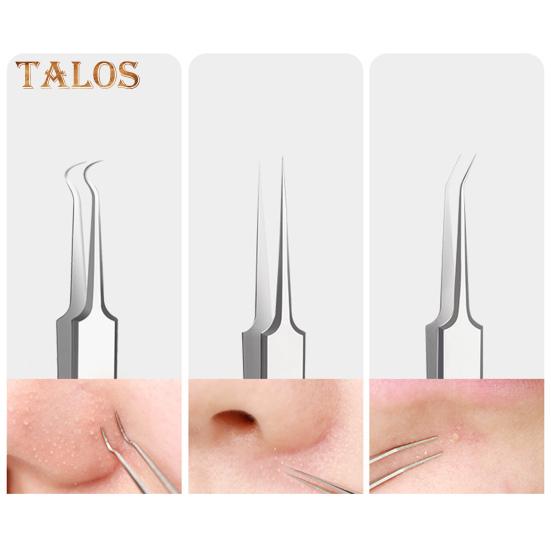 Blackhead Remover Tweezers Set Stainless Steel Acne Clip Kit with Anti-slip Handle Pimple Popper Tool Easy To Carry Blackhead Extractor Skin Care