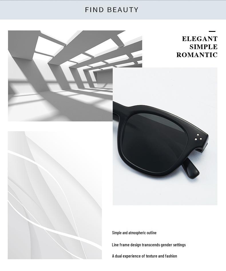 GM High-End Sunglasses: Unisex Sun Protection, Same Style as Zhao Lusi, Nylon HD for Driving.