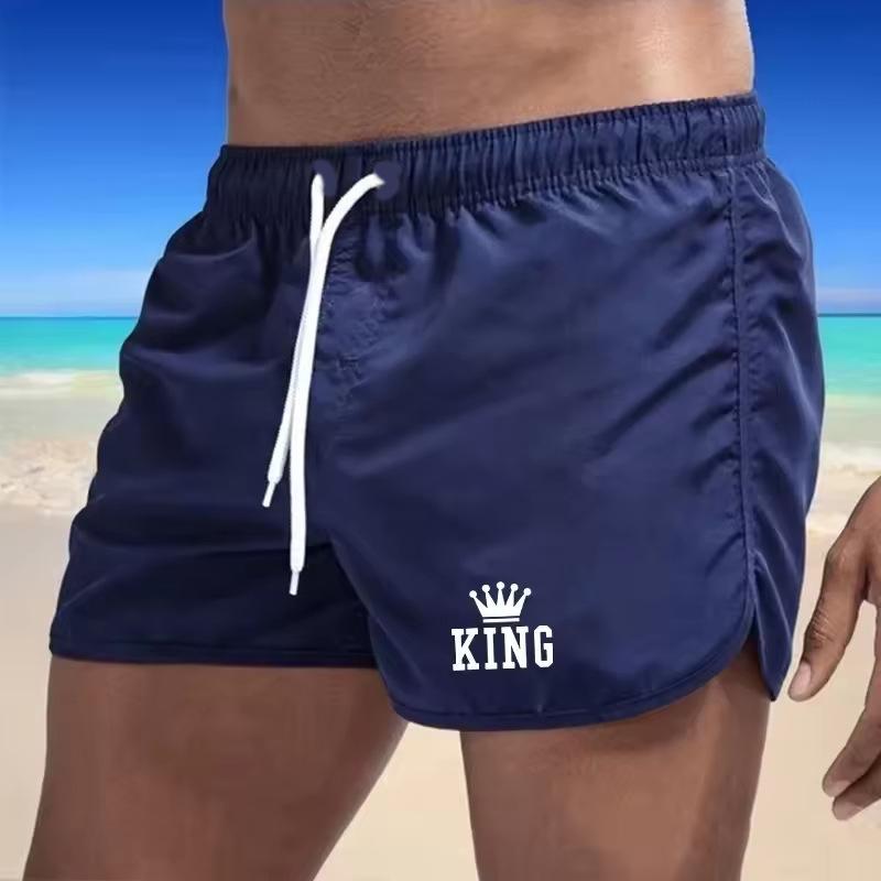 Summer Men's Beach Shorts Men's Three Quarter Shorts Beach Sports Quick Drying Casual Pants