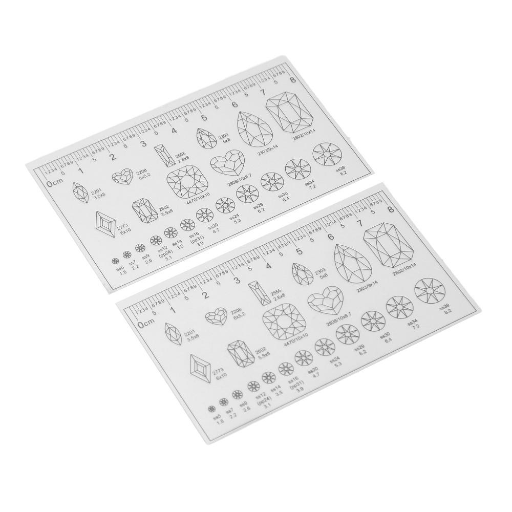10pcs Ultra Thin Transparent Nail Ruler Soft Manicure Ruler Precision Nail Measuring Work