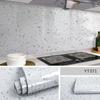 Water and Oil-proof Marble Decor Paper for Kitchen Countertops Vinyl Self Adhesive Removable Wallpaper for Furniture Renovation