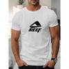 REEF Mens Royal Blue Summer Casual TShirt  100 Cotton Crew Neck Short Sleeve With Stylish Logo Perfect For Casual Attire