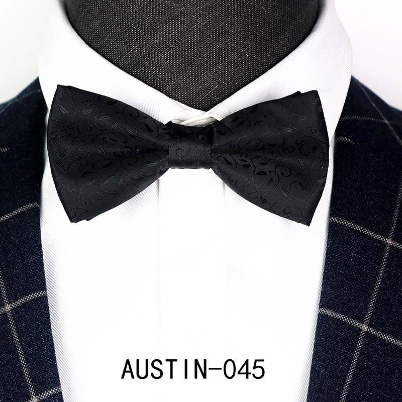 Men's Jacquard Bow Tie & Boutonniere Set for Weddings