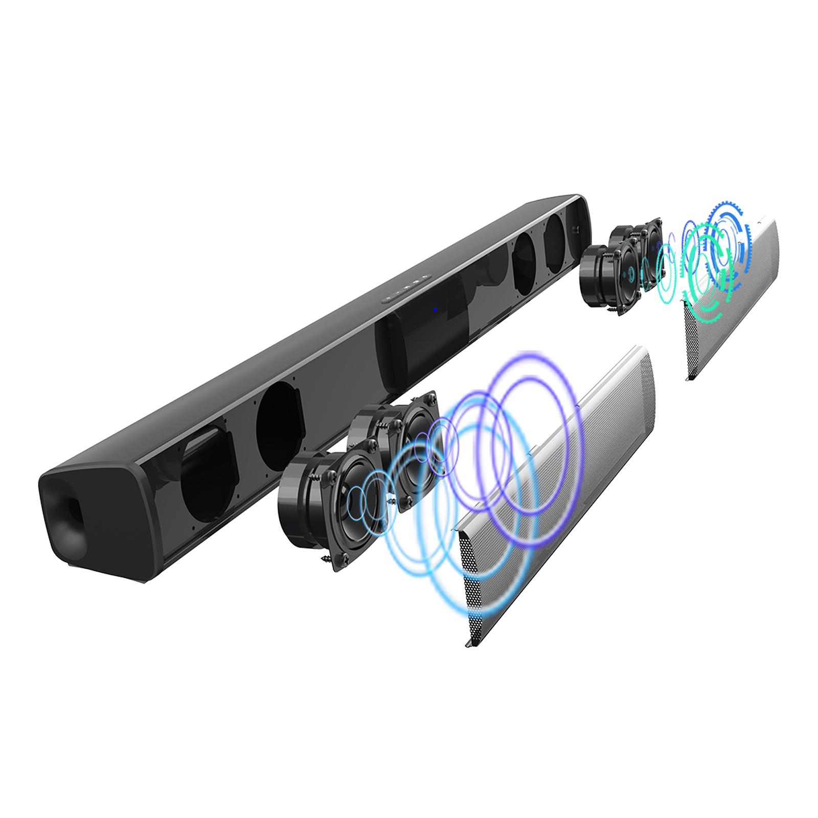 

BS 28E Soundbar RGB Ambient Light Audio BT Speaker Home Theater Echo Wall Speaker Colorful RGB Ambient Light Three чёрный