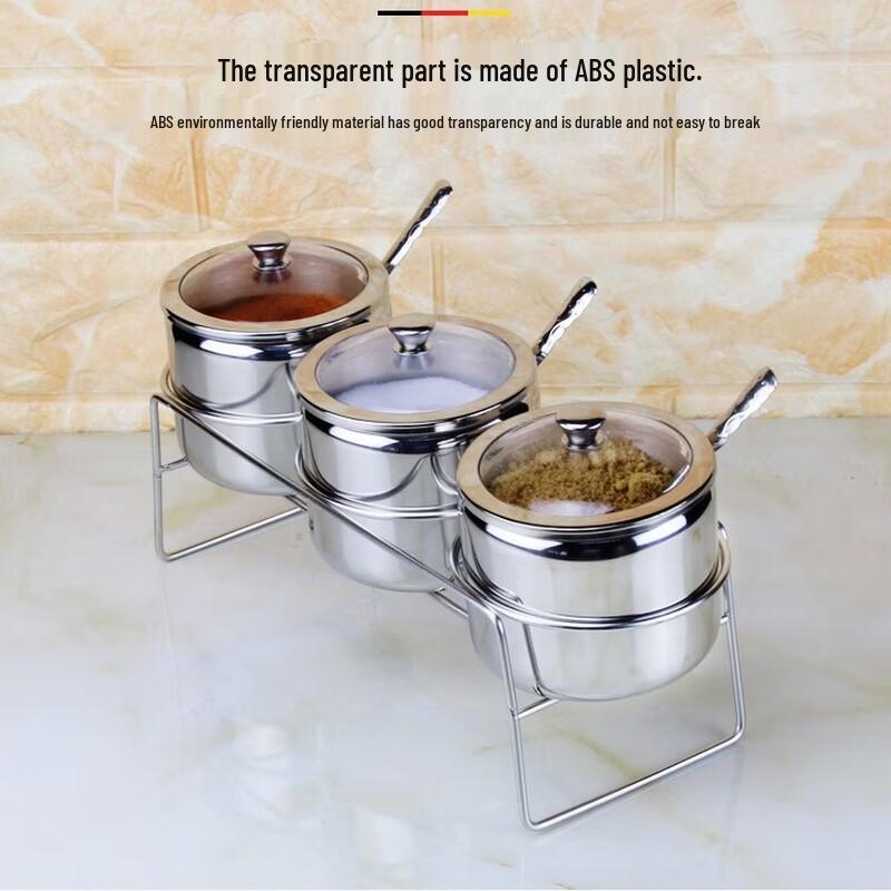 201 Stainless Steel 4-Piece Seasoning Jar Set