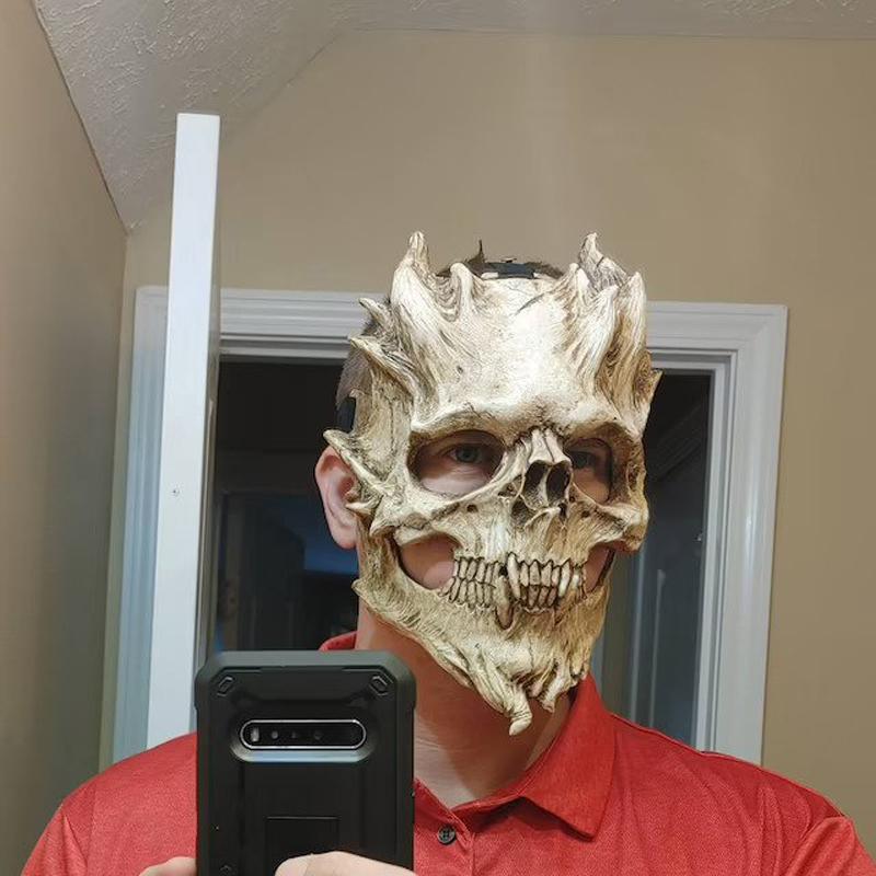 Horror Halloween Skeleton Mask Skull Warrior Mask Death Skull Mask Demon Skull Horror Party Masque Masquerade Masks