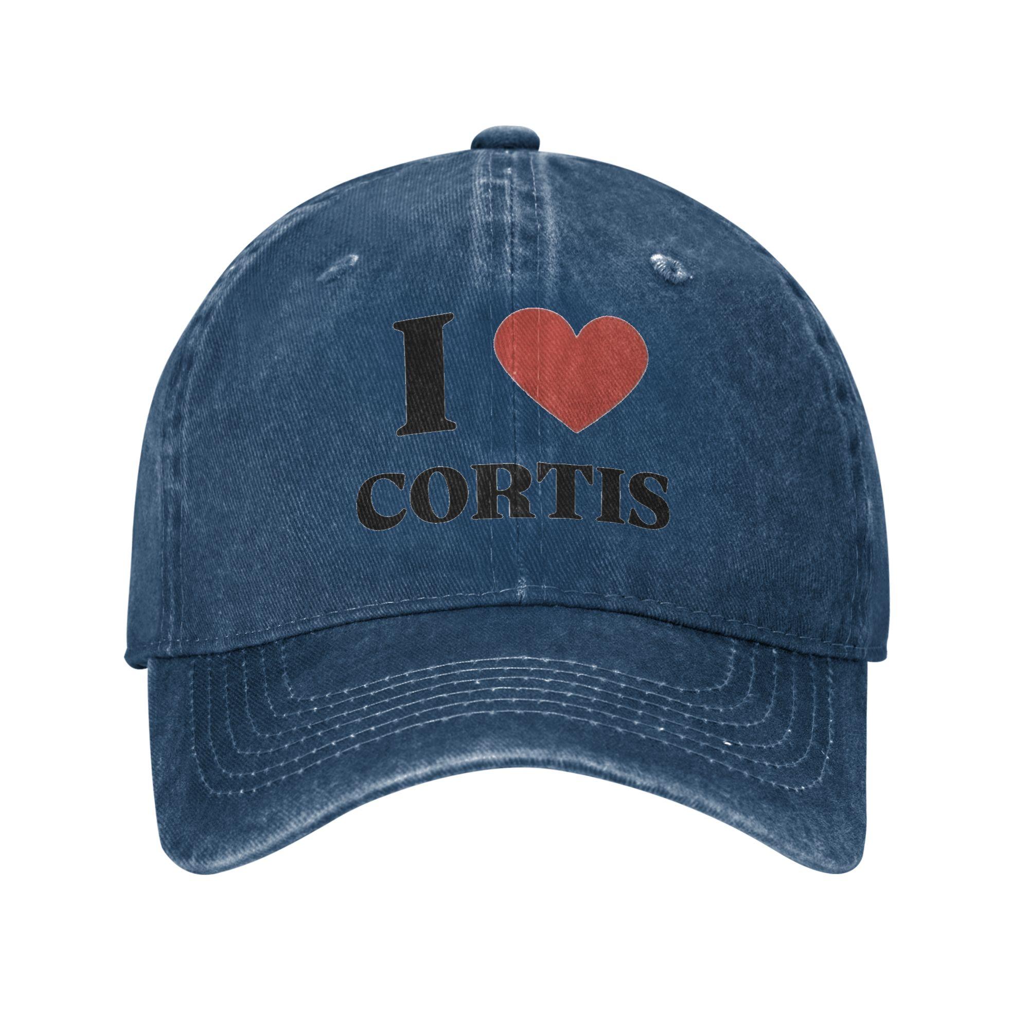 

I Love cortis Washed Baseball Cap y2k Funny Sun Trucker Hat Summer Couple Women Running Hippie Baseball Caps One Size
