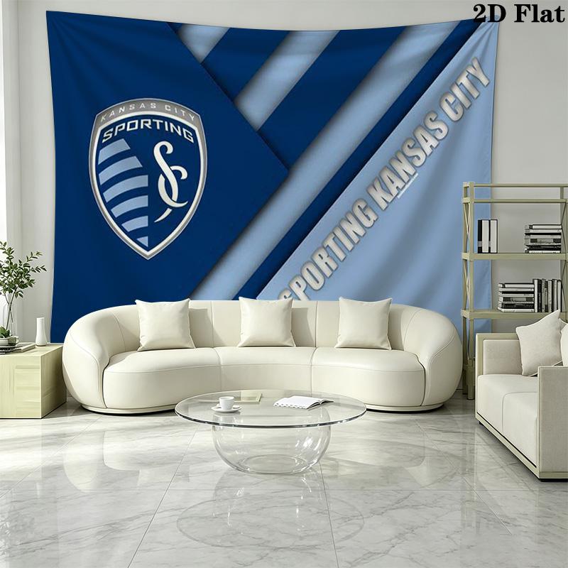 Sporting Kansas City Wall Tapestry Aesthetic Wall Hanging Printed Fabric Blanket Decorative Tapestries for Bedroom Living Room Home Decor