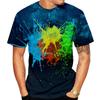 Drop Shipping Paint Stain Rainbow Paint Splatter Print T-shirt 2026 Summer Men Women