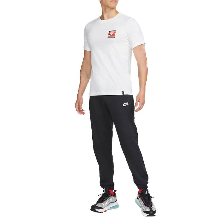 Nike T Shirts Men's White Crew Neck Moderate Straight Fit DJ2729-100