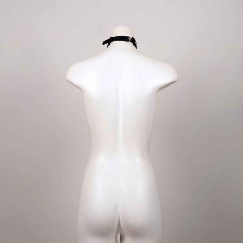 Frauen Kunstleder Halskette Set Bdsm Hals Harness Slave Leine Gothic Cosplay Körper Bondage Kragen Riemen Sex Requisiten