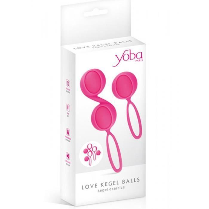 Boules de Geisha - Yoba - Rééducation Périnée - Silicone - Rose - 2 billes interchangeables