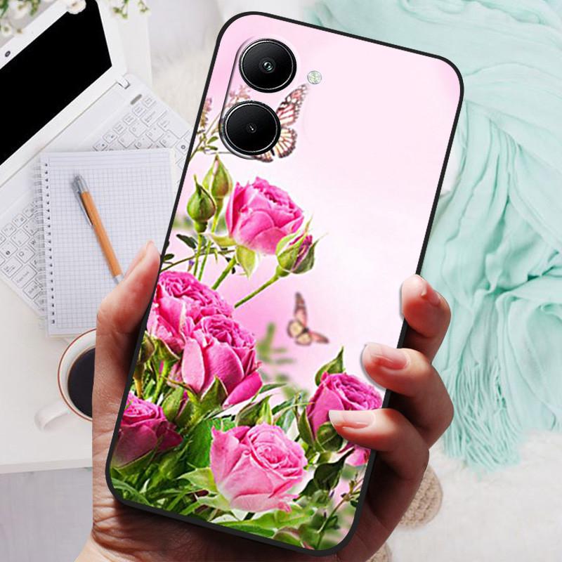 For Realme C33 Case C 33 6.5 Inch RMX3624 Luxury Animal Painted Phone Case Realme C33 Shockproof Cover Silicone Back Bumper