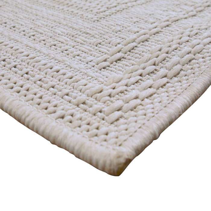 Tapis aspect jute à motif blanc ivoire 190x290