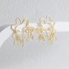 Minimalist Modern Alloy Geometric Face Outline Earrings Accessories Fashionable