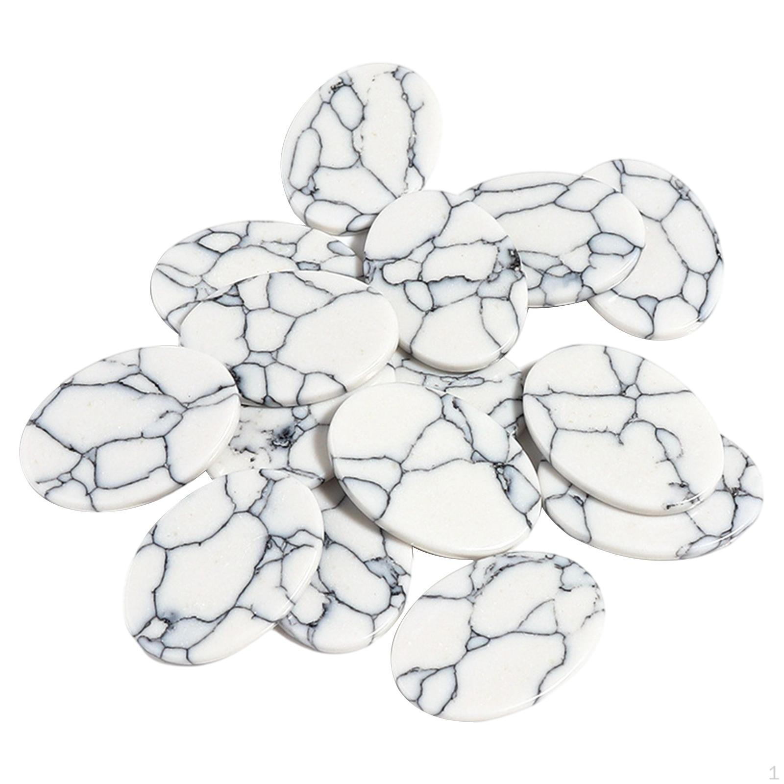 

10Pcs Cabochon Embellishments Gemstones Button Charms Oval Dome for Jewelry Making Headdress Crafts белый
