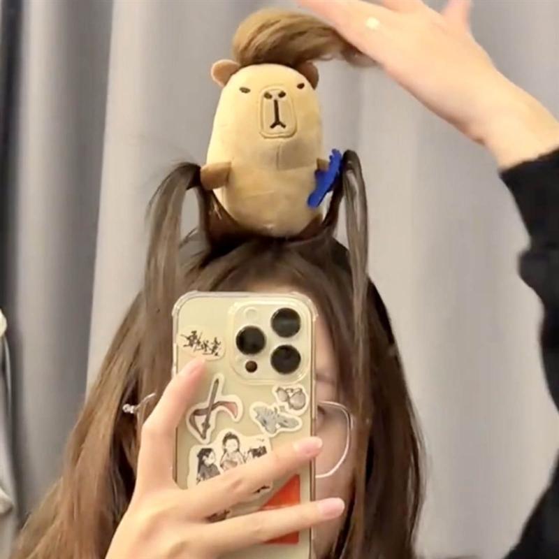 Sött Capybara Hårband Tecknat Djur Hårband Hårbygel för Ungdomar och Cosplay Stilfull Barn Flickor Huvudsmycke Smycken