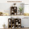 6-Cube Bookshelf - Rustic Brown