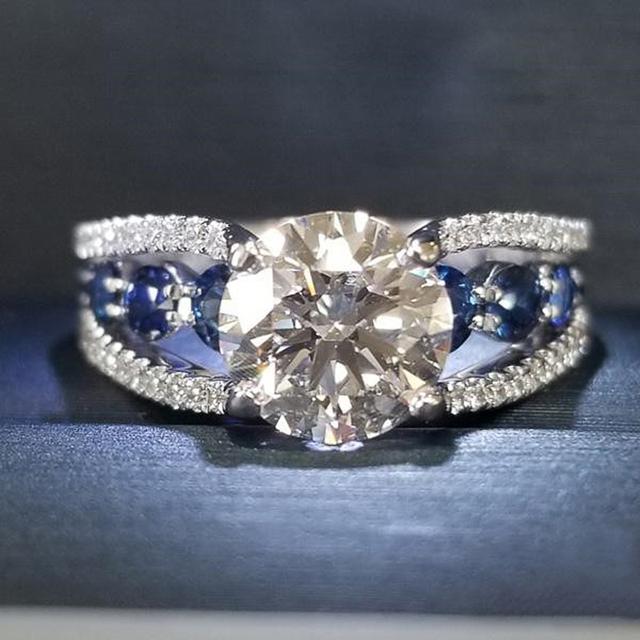 

Модный дизайн, роскошное женское обручальное кольцо, ослепительный кристалл циркония, благородные украшения для вечеринок, женские аксессуары для подарков 10