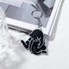 Rotatable Egg Cat Keychain Pull Play Bag Pendant Gifts Cartoon Cat Trick Play Egg Toy