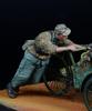 D-Day Miniatures 1/35 Scale WW2 German Waffen-SS Soldier Pushing a Car #1 1942-45 Resin Kit DD35272 (Person)