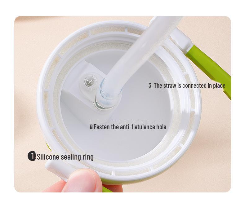 Kubek ze słomką Tygrys z tworzywa Tritan dla dzieci - Duża pojemność, Uroczy design