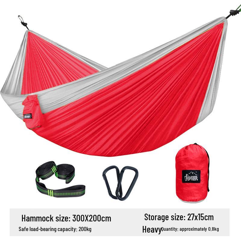 Outdoor Camping Parachute Nylon Double Hammock - Oversized and Colorful