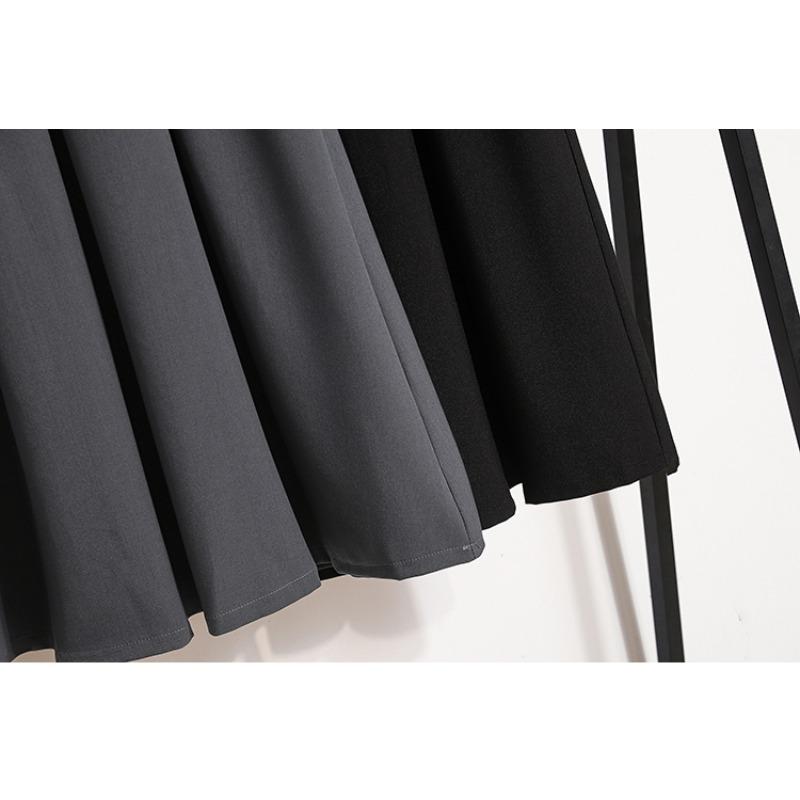 Dimanaf 2025 New Spring Summer Plus Size Women Long Skirts High Waist Vintage Elastic Elegant Pleated Skirts Loose