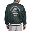 Nike Solid Color Letter Print Concealed Button Slim Fit Long Sleeve Jacket Men Jackets Green FQ7970-328