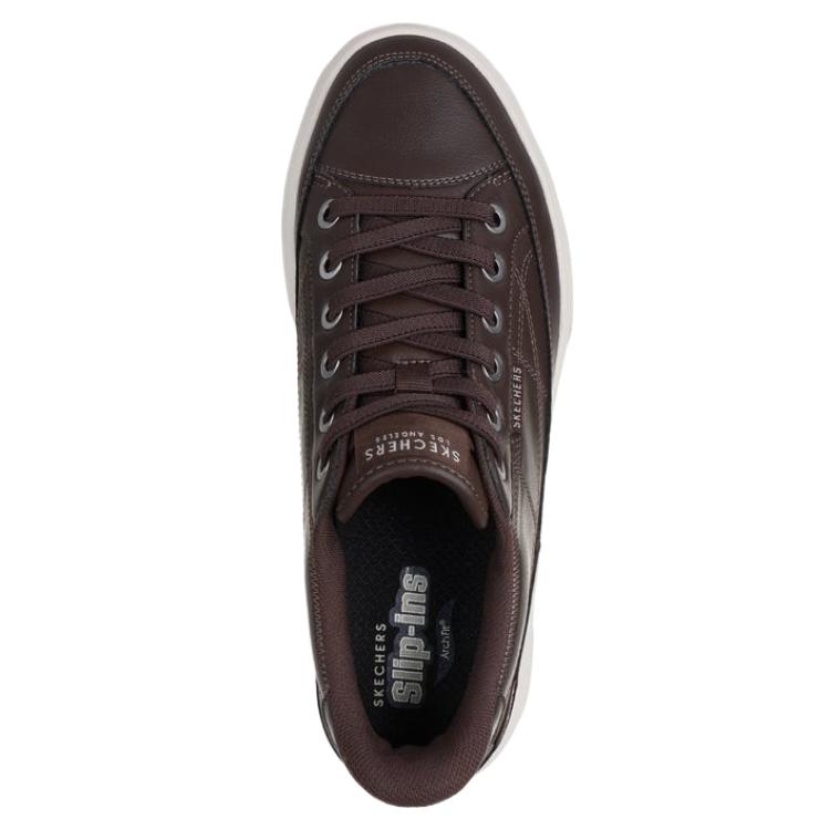 Skechers Arch Fit Arcade - Ti vedo lì Scarpe Casual Moda in Pelle Leggere per lo Stile di Vita Sneaker da Uomo 183223-CHOC