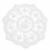 1/2/6pcs Embroidered Lace Tablemats Flower Embroidery Decorative Handmade Lace Table Mats Round Napkin Placemat
