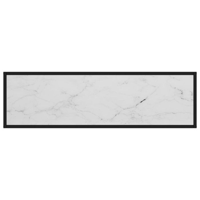 VidaXL Table console Blanc 120x35x75 cm Verre trempé