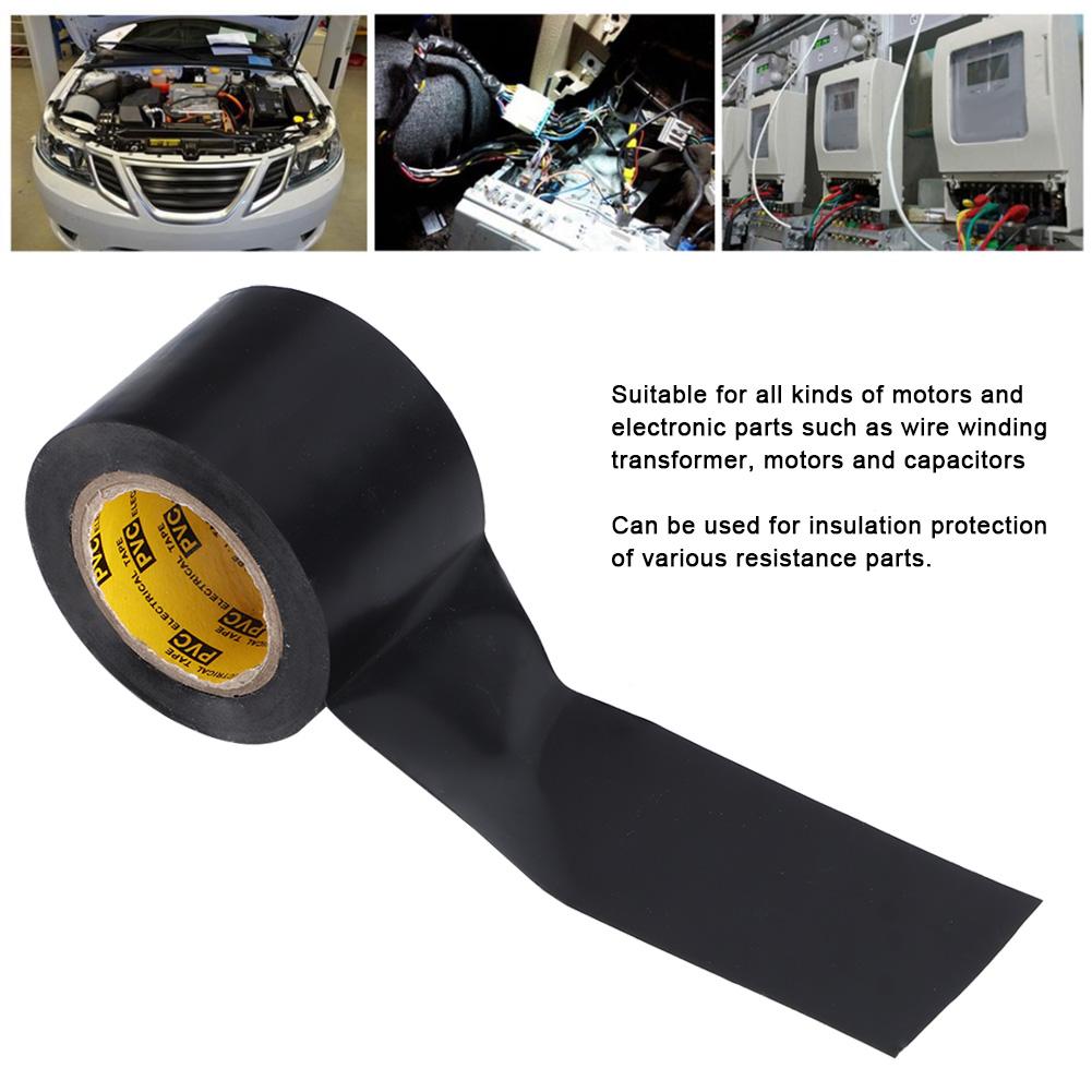4Pcs Electrician PVC Waterproof Electrical Insulated Sealing Tape Repair Tools 4.4cmBlack