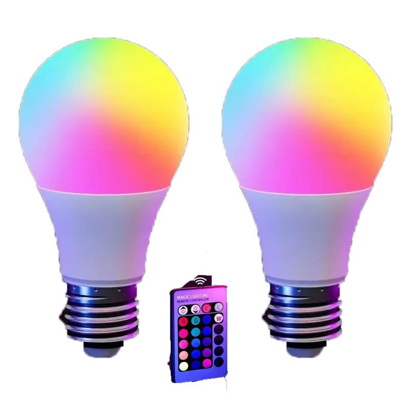 Bec LED RGB 16 Culori Bec Multicolor E27 220V Iluminat Casnic Dimmabil Telecomandă cu 24 de Taste Lampă Inteligentă Lumină de Atmosferă