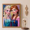 Diamond Painting Kit Unframed, Frozen Elsa Anna Characters, Classic Style Home Decor Craft, Perfect Gift Idea