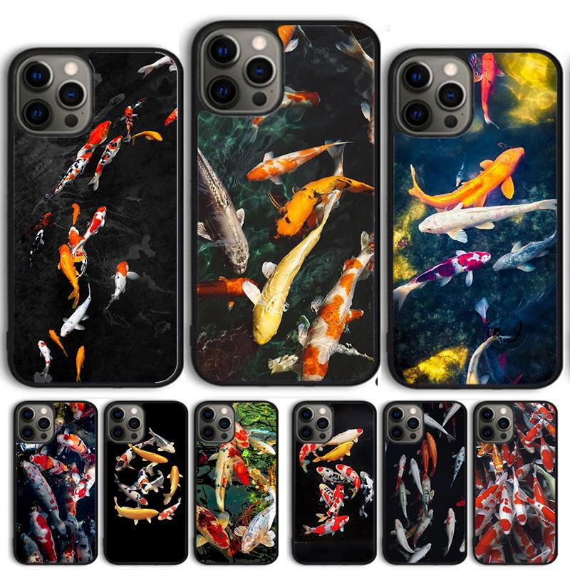 KOI CARP FISH Phone Case Cover For iPhone 17 Air 15 16e 14 13 12 Pro Max 11 Pro Max Plus Coque Shell