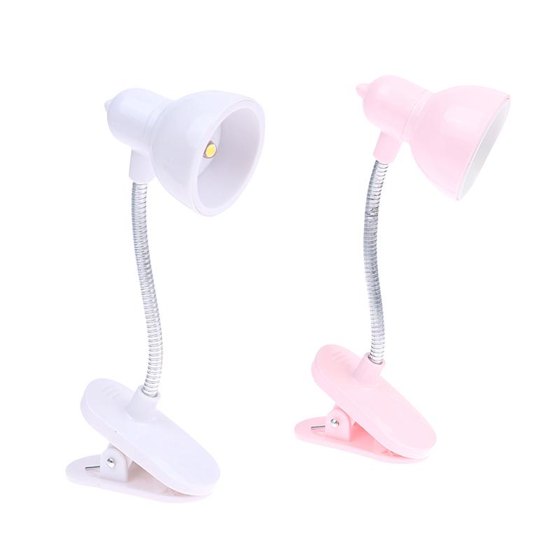 1Pc Mini Led Clamp Reading Lamp Night Lights Read Bedside For Bedroom Study Clip Design Home Portable Book Clip Lamp