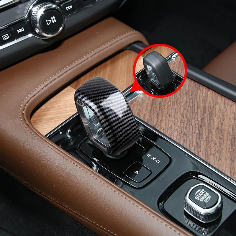 ABS Koolstofvezel Versnellingspookknop Cover Op Maat Gemaakt Voor Volvo XC40 XC60 XC90 S60 S90 C40 Versnellingspook Vervangend Accessoire