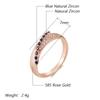 Shiny Blue Natural Zircon Rings For Women Unique  Rose Gold Color High Quality Daily Fine Jewelry