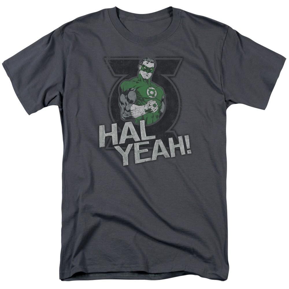 DC Comics - Green Lantern - Hal Yeah - Adult Unisex Short Sleeve T-Shirt - Gray M